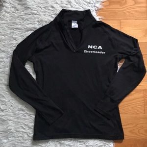 NCA Black 1/4 zip long sleeve pullover
